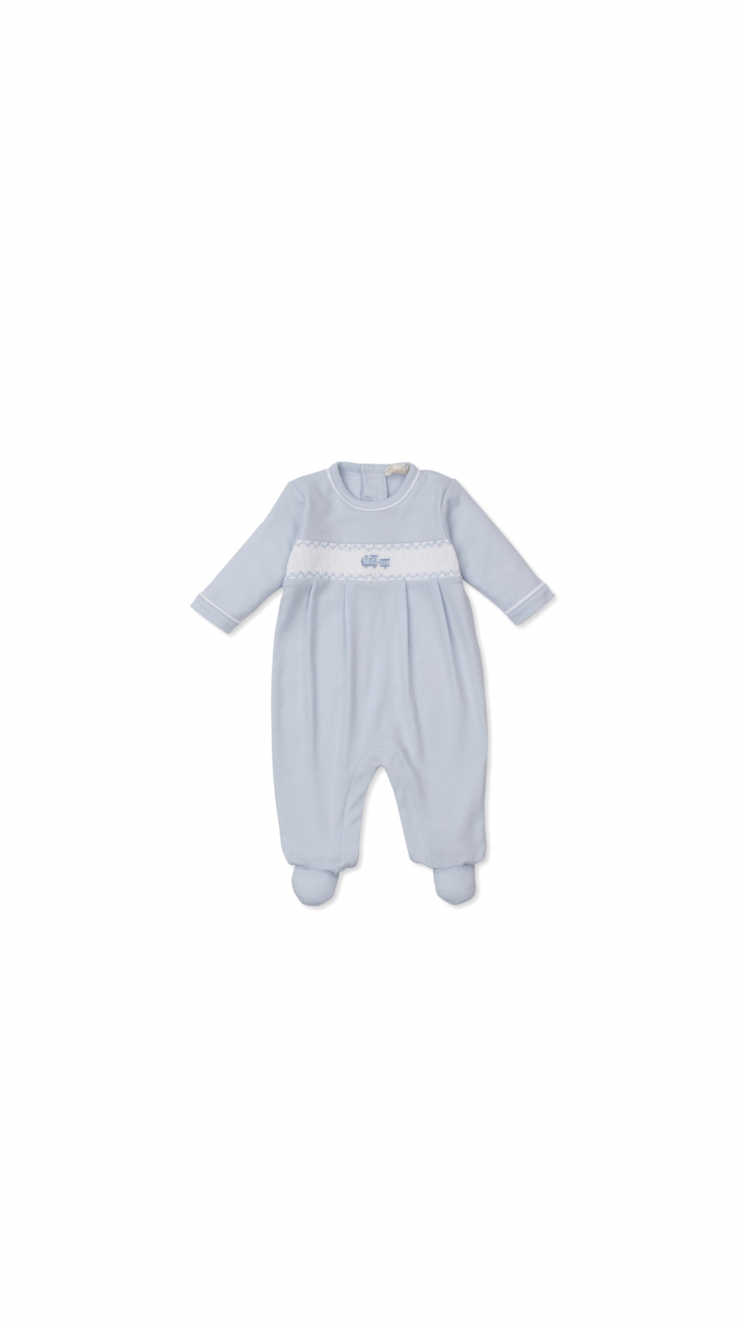 Light Blue CLB Fall Medley Footie w/ Hand Smock