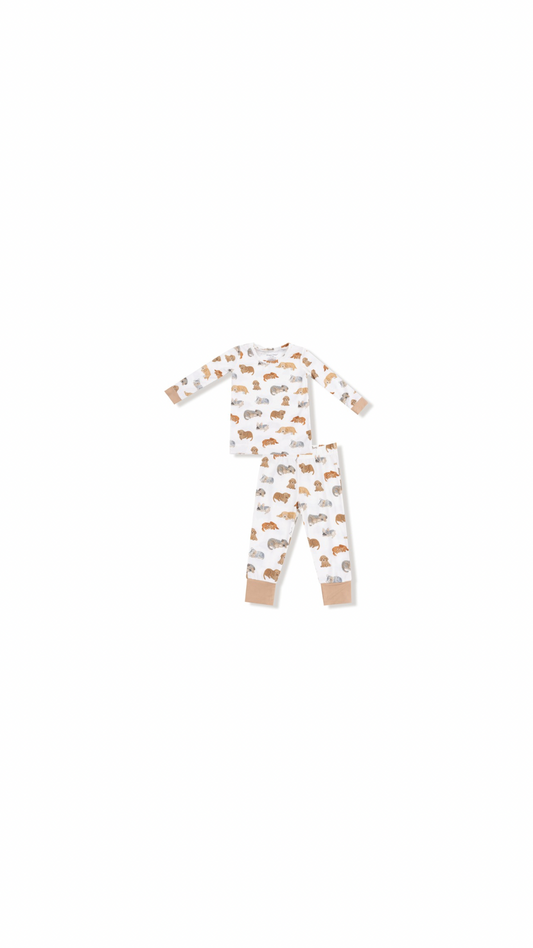 Napping Puppies - Long Sleeve Loungewear Set