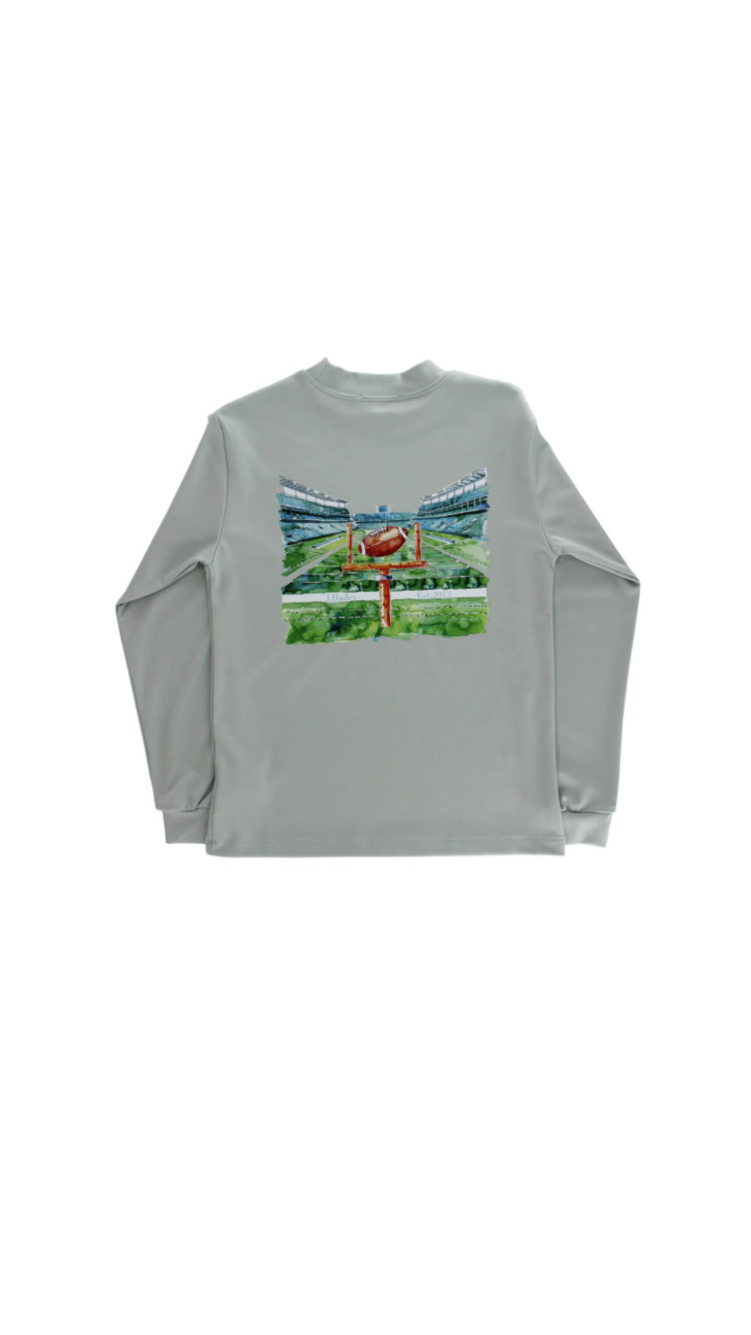 Performance Long Sleeve Logo Tee - Football on Sage