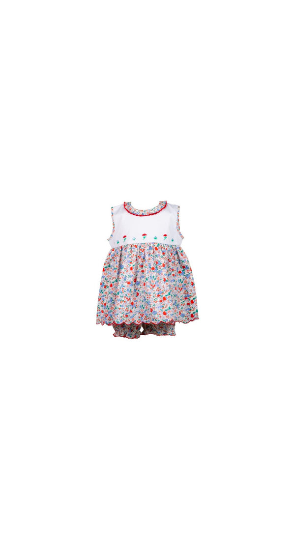 Rosie Red Floral Bloomer Set