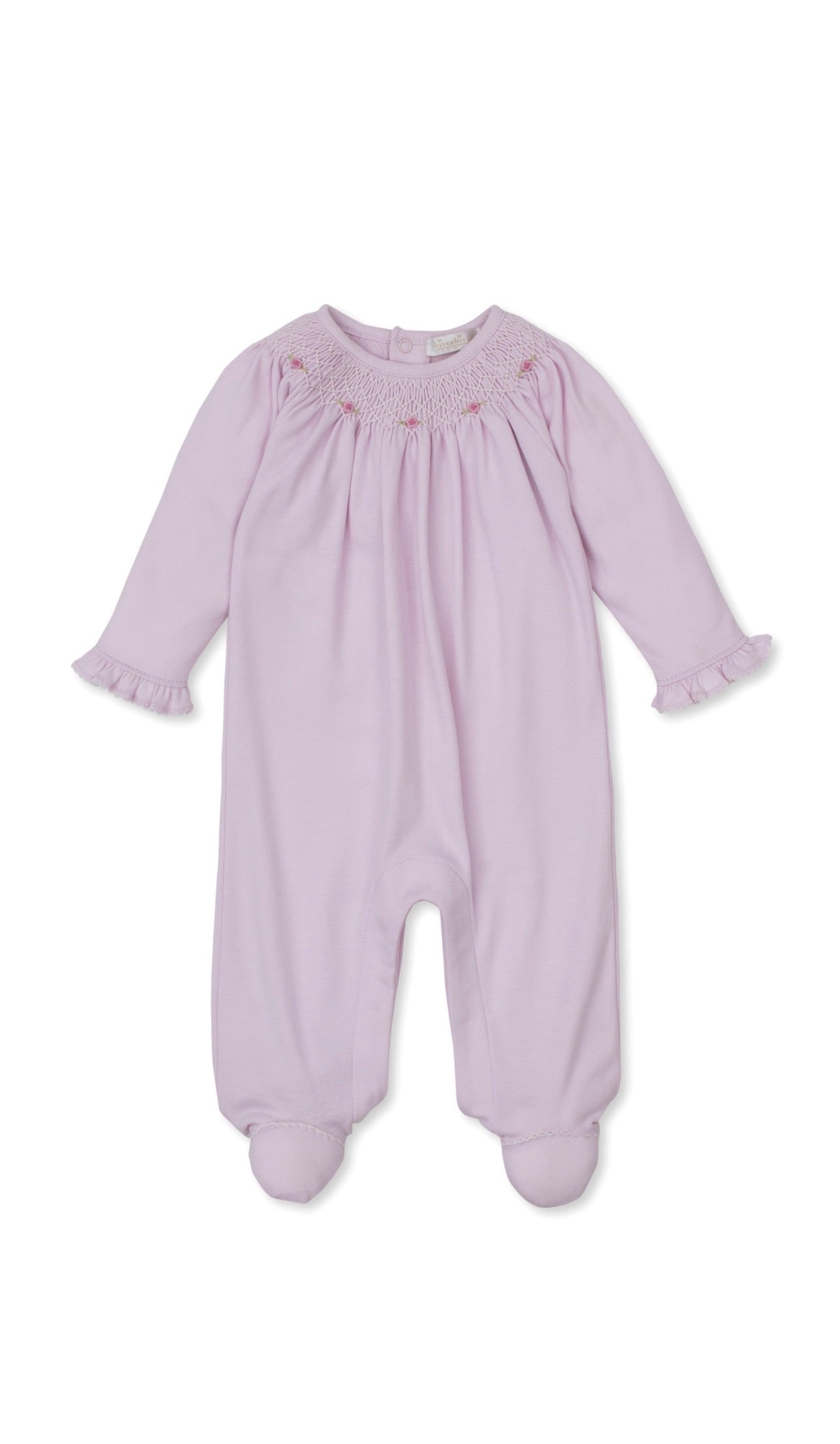 CLB Summer Bishop 26 Footie W/ Hand Smocking Light Pink