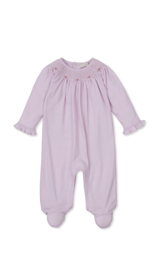 CLB Summer Bishop 26 Footie W/ Hand Smocking Light Pink