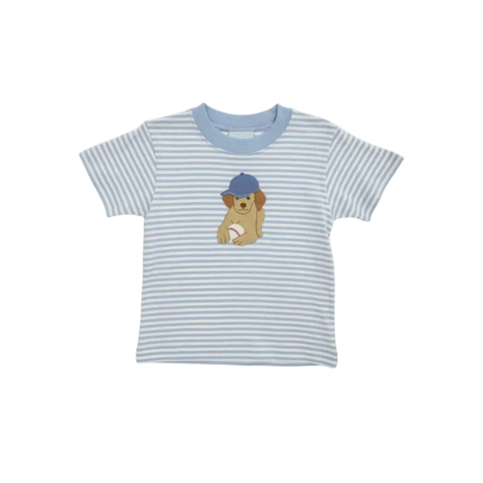 Baseball Dog Shirt, Blue Stripe