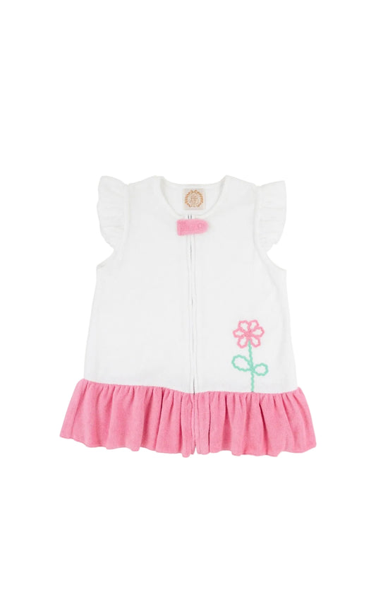 Camille Cover Up Worth Ave White/Hamptons Hot Pink/Flower