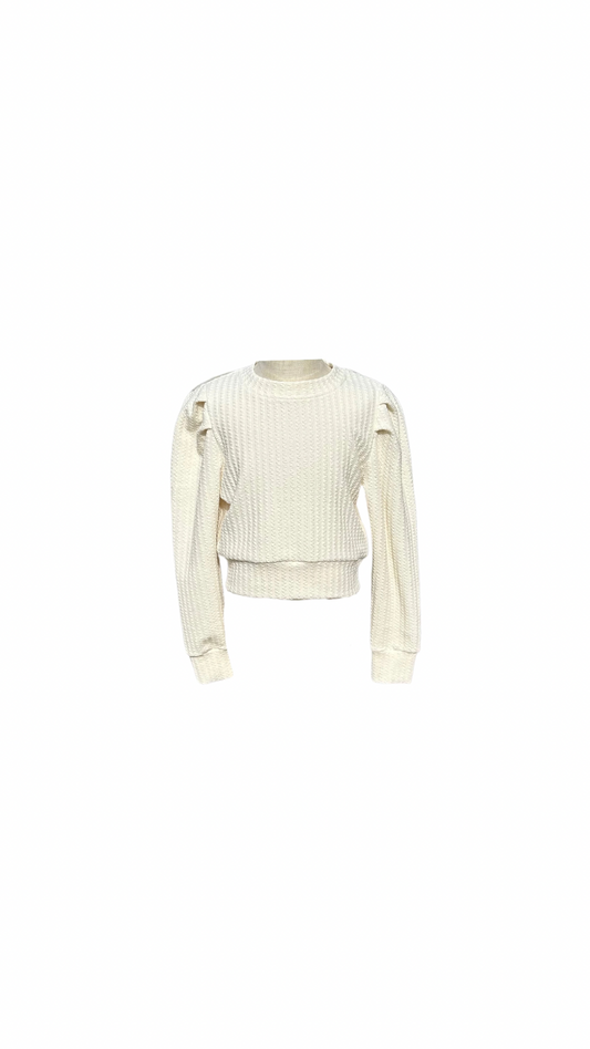 Jane Sweatshirt Textured Cream