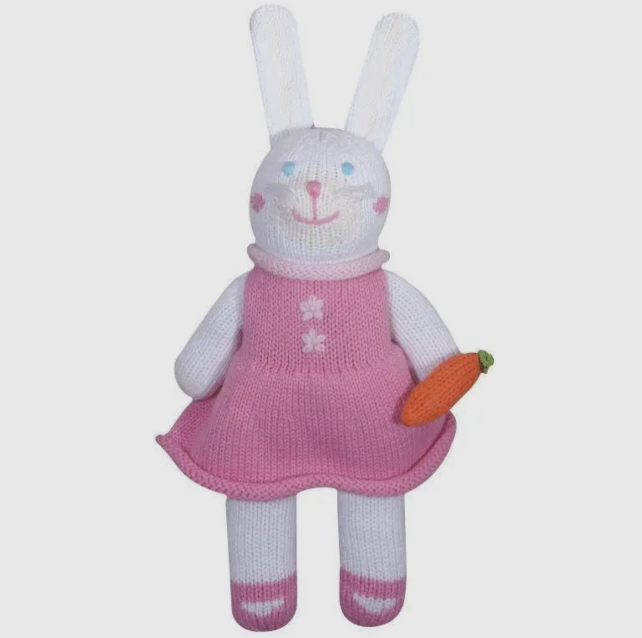 Harriett the Bunny Knit Doll 7” Rattle