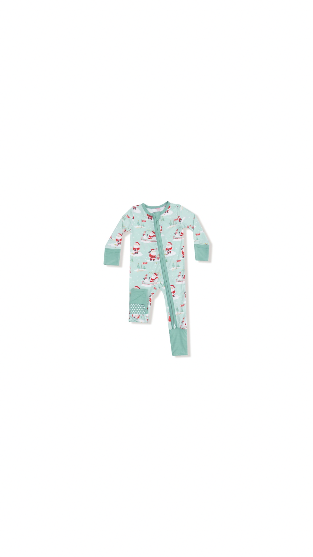 Golfing Santa and Elves - 2 Way Zipper Romper