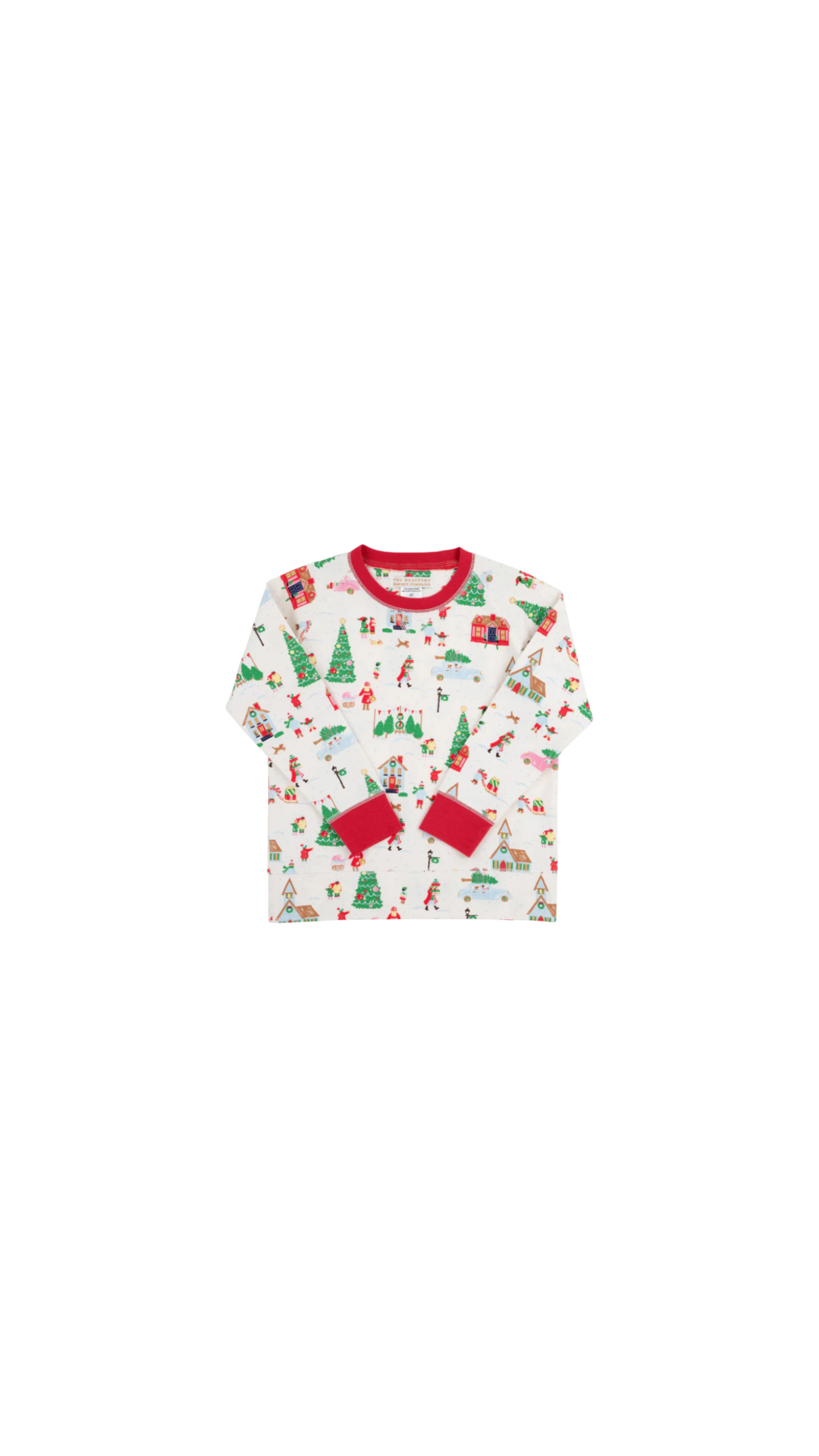 Cassidy Comfy Crewneck French Terry Make the Season Bright/Richmond Red