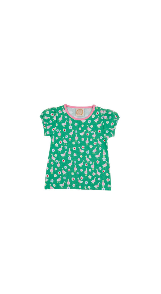 Penny's Play Shirt Darling Ducks Hamptons Hot Pink