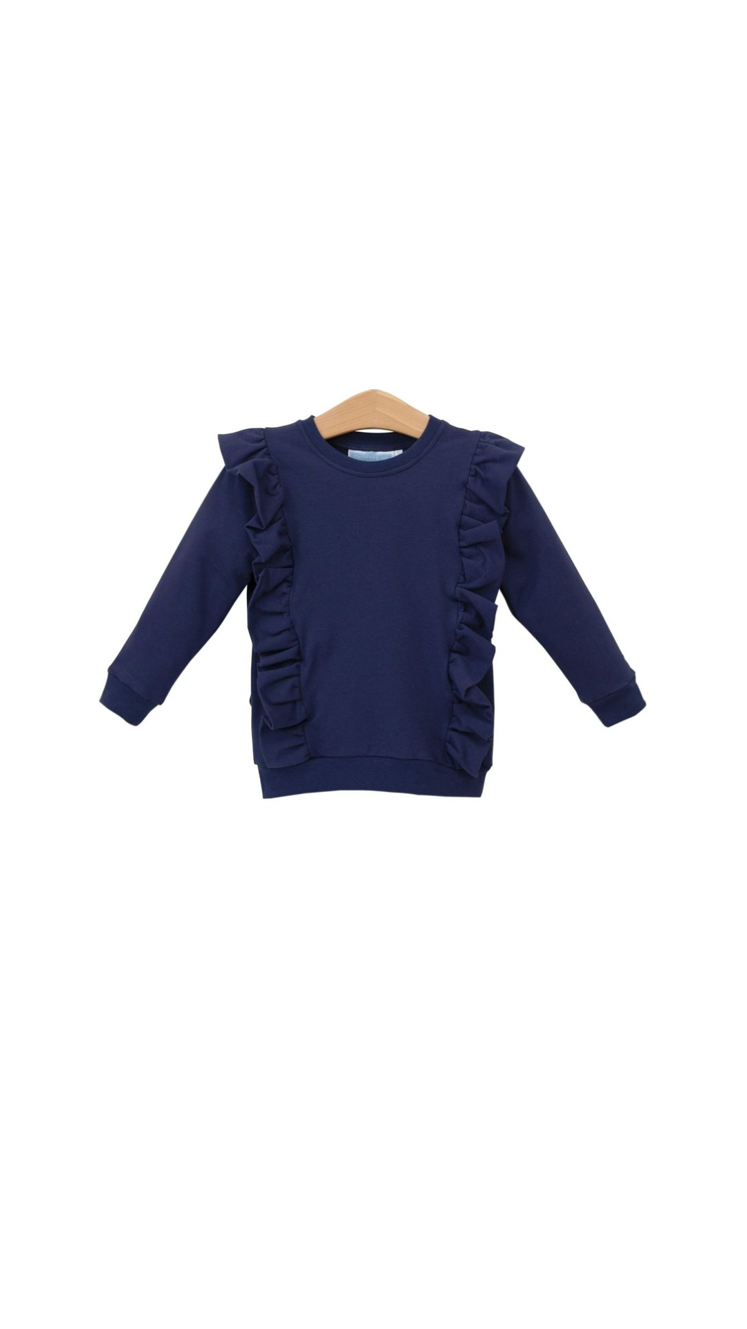 Laura Ruffle Pullover Navy