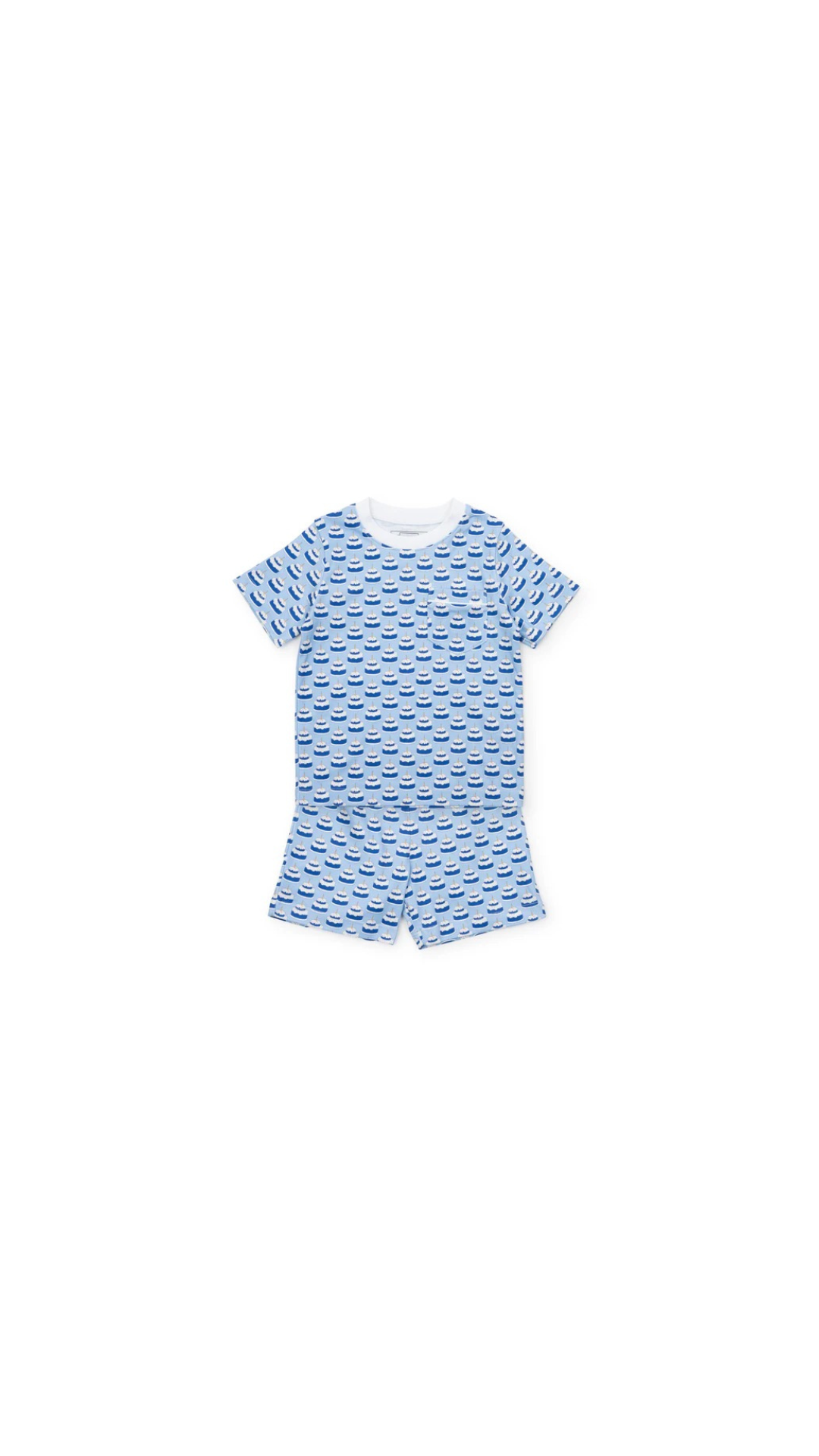 Charles Boys' Short Set Birthday Cake Blue