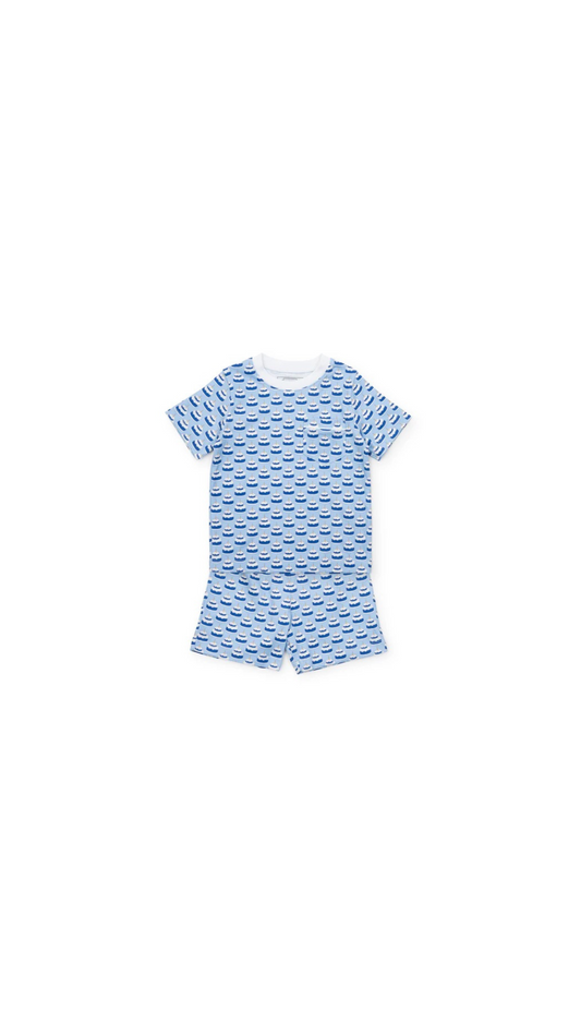 Charles Boys' Short Set Birthday Cake Blue