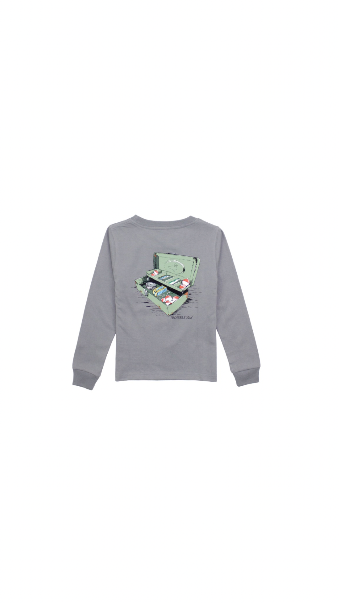 Boys Tackle Box Long Sleeve Battleship Grey