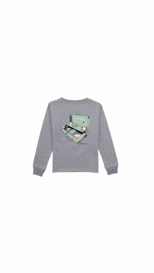 Boys Tackle Box Long Sleeve Battleship Grey