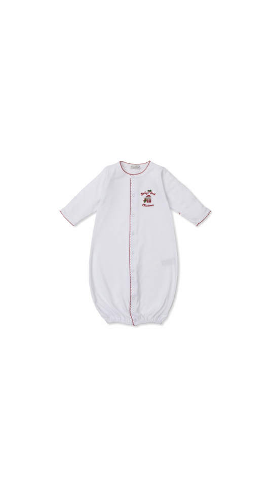 White/Red Baby's First Christmas 25 Conv. Gown