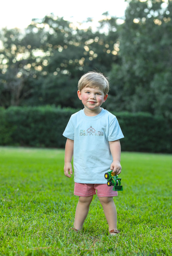Farm Embroidery Short Set