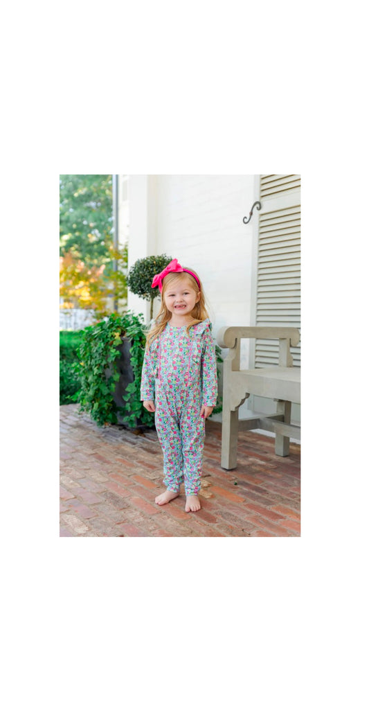 Evelyn Girls' Romper - Arboretum Floral