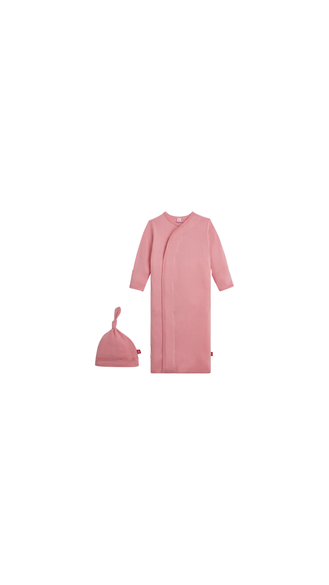 Tickled Pink Modal Magnetic Cozy Sleeper Gown + Hat Set