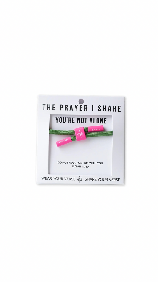 You're Not Alone Bracelet, Christian Cord Bracelet