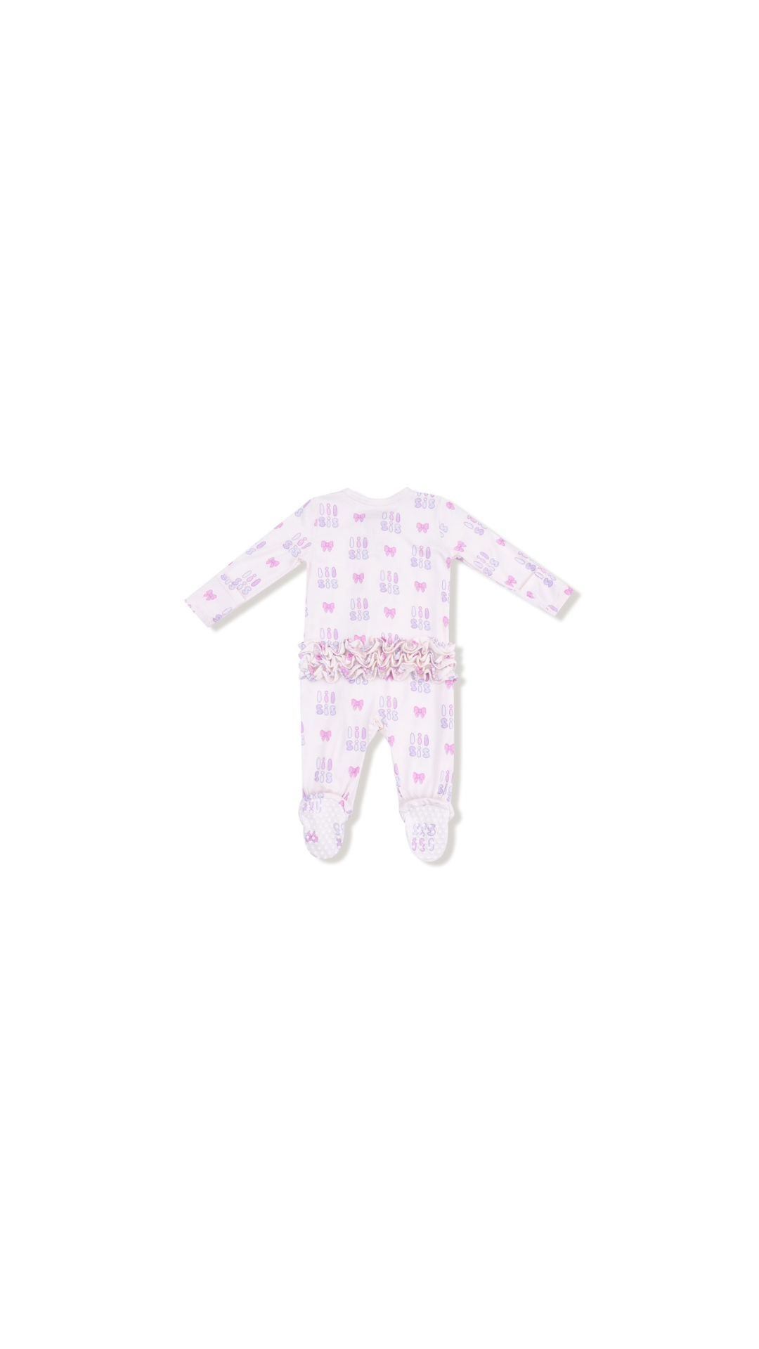 Lil Sis -  2 Way Zipper Ruffle Back Footie