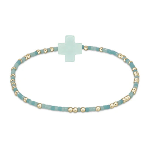 Egirl Hope Unwritten Signature Cross Bracelet - Mint To Be