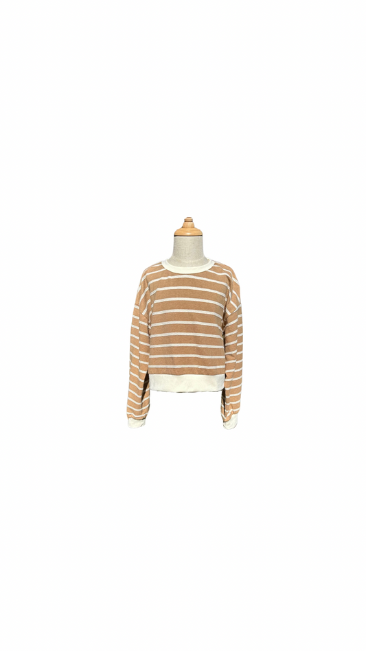 Natalie Top Coffee Stripe