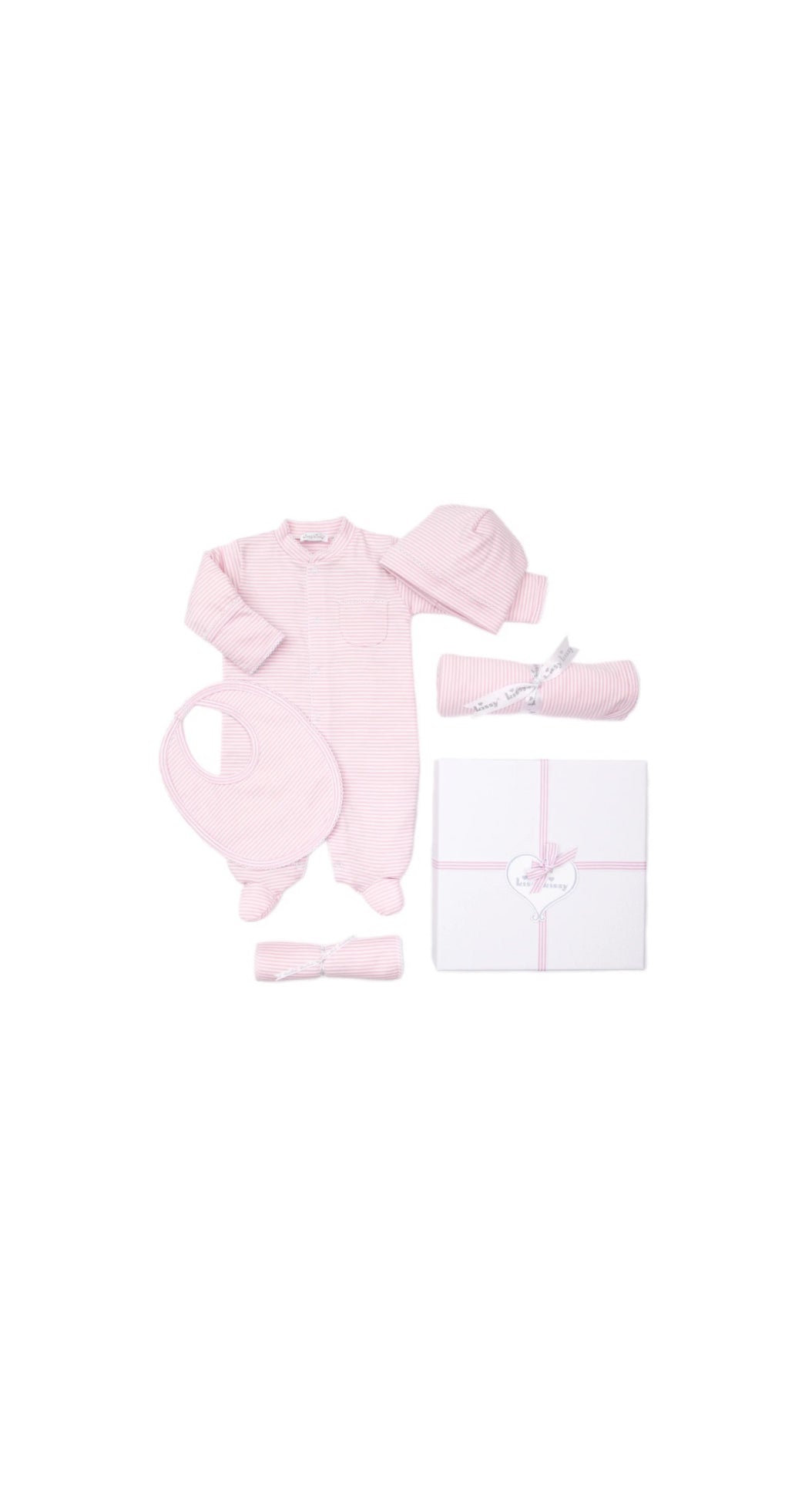 Simple Pink Stripes 5PC Gift Set w/ Gift Box