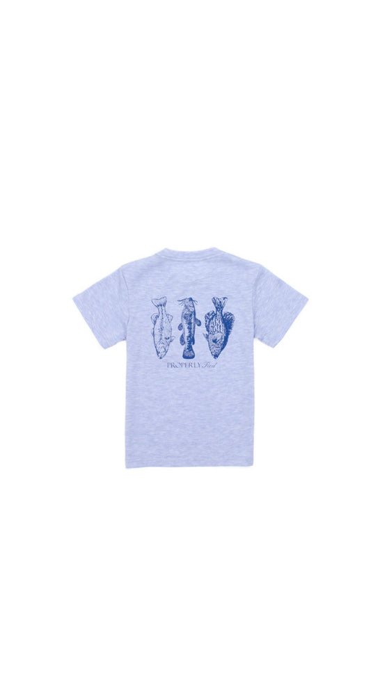 Boys Portland Pocket Tee Short Sleeve Fisherman's Paradise Baby Blue Heather