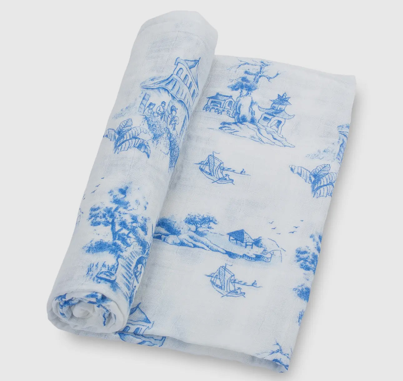 Chinoiserie Baby Muslin Swaddle