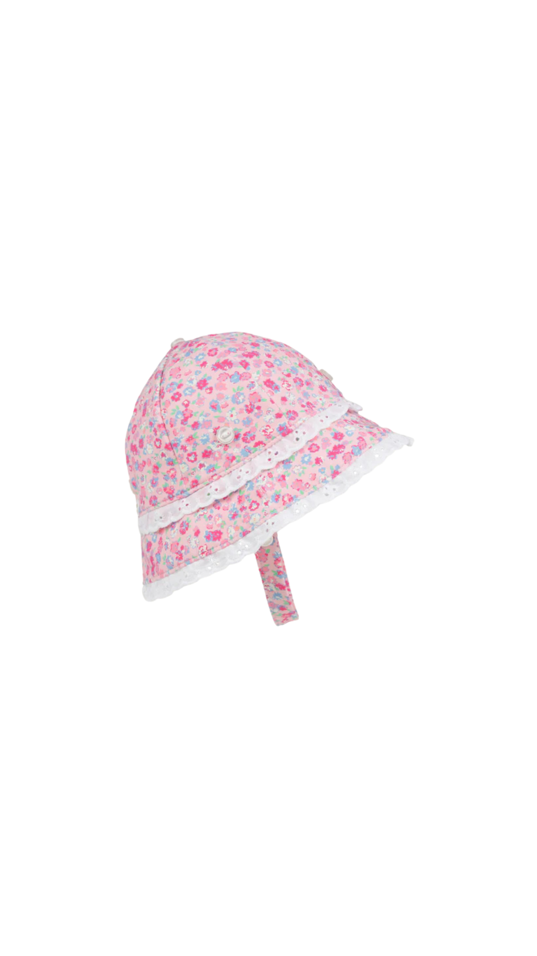 Beaufort Bucket Hat - Swim UPF - Mableton Mini Floral (Pink)/Worth Ave White