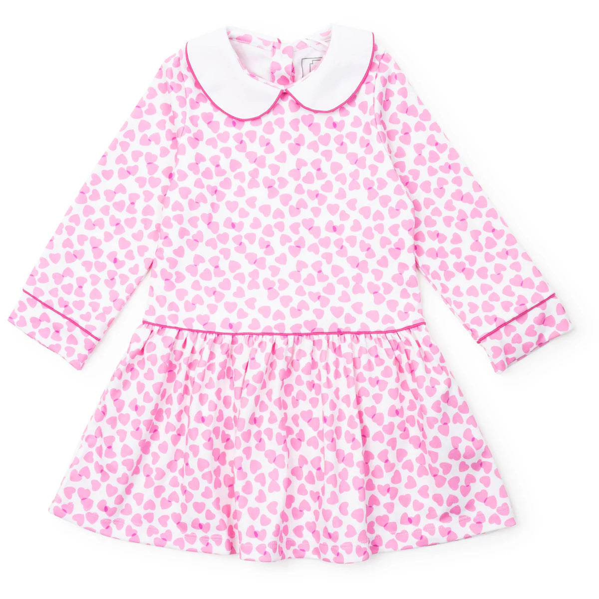 Lillian Girls' Dress Confetti Hearts Pink
