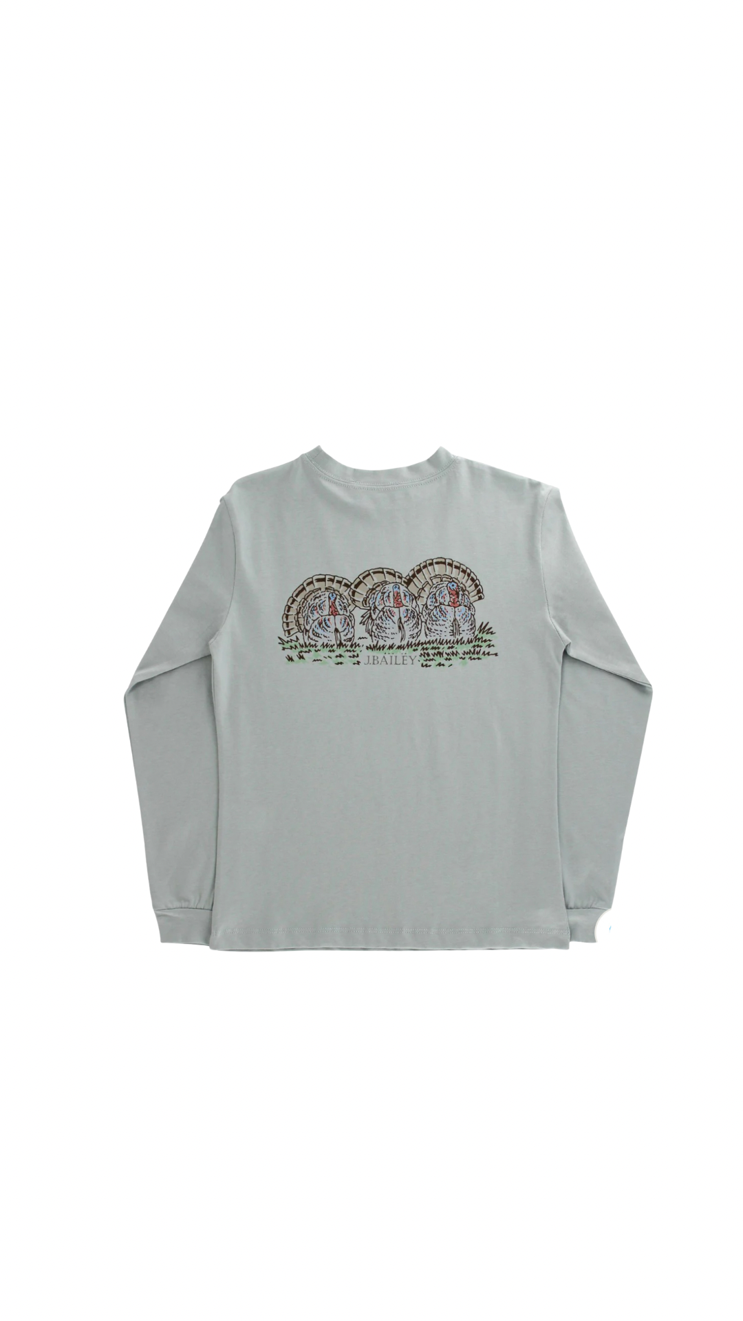 Long Sleeve Logo Tee - Turkey on Sage
