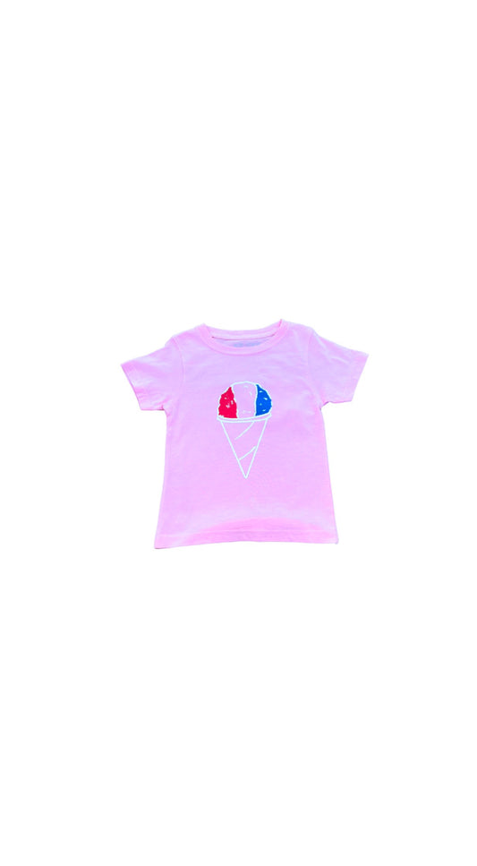 Short Sleeve Light Pink Snow Cone T-Shirt