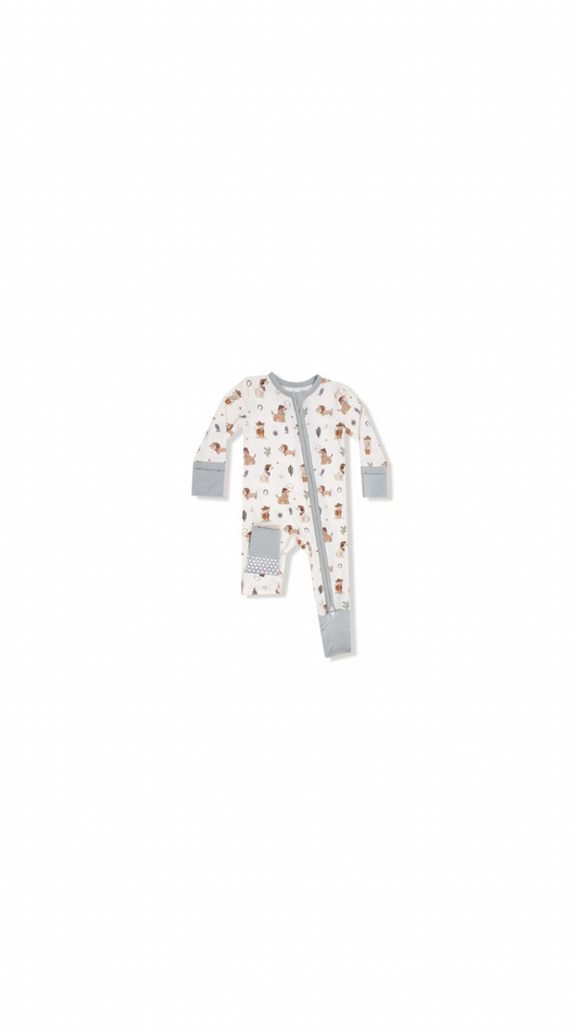 Cowboy Dogs - 2 Way Zipper Romper
