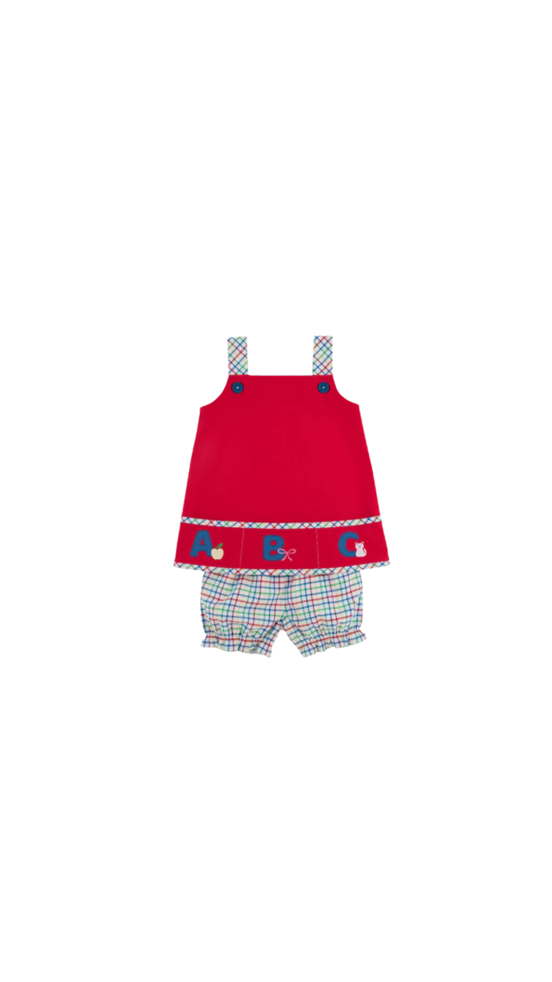 Jillian Jumper Set - Broadcloth Richmond Red/Kindness Wins Windowpane