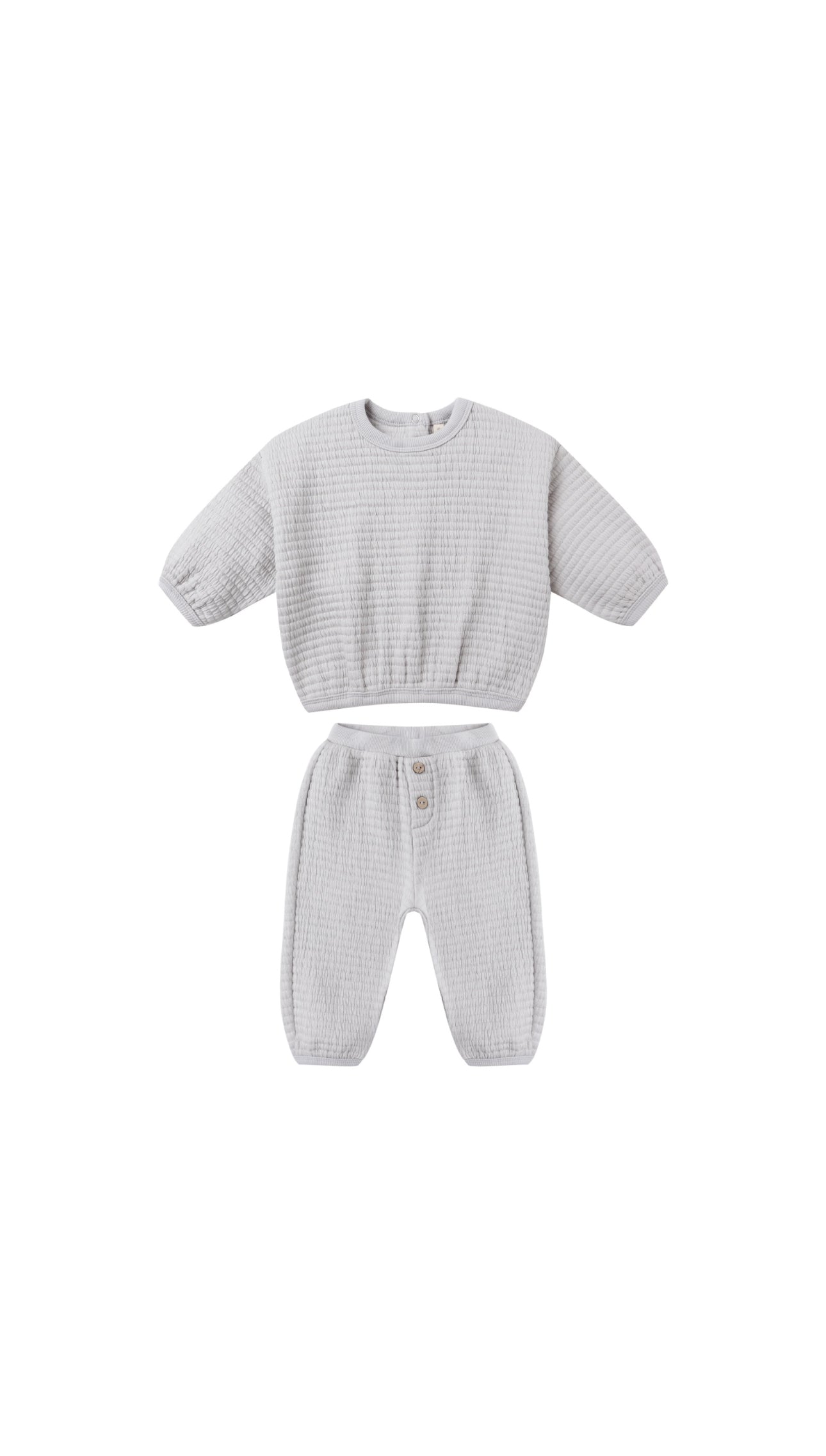 Textured Sweat Set - Frost