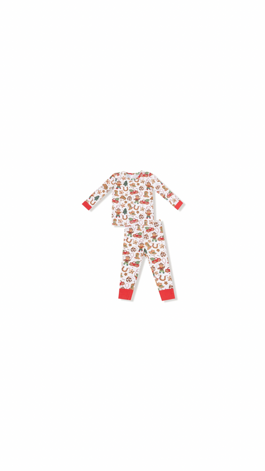 Cowboy Christmas - Long Sleeve Loungewear Set