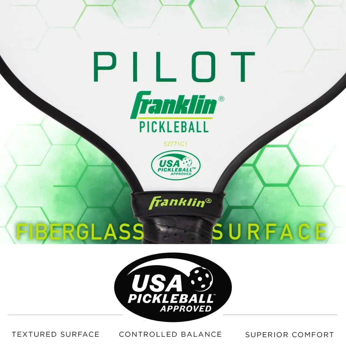 Pilot Series Fiberglass Paddle With Maxgrit
