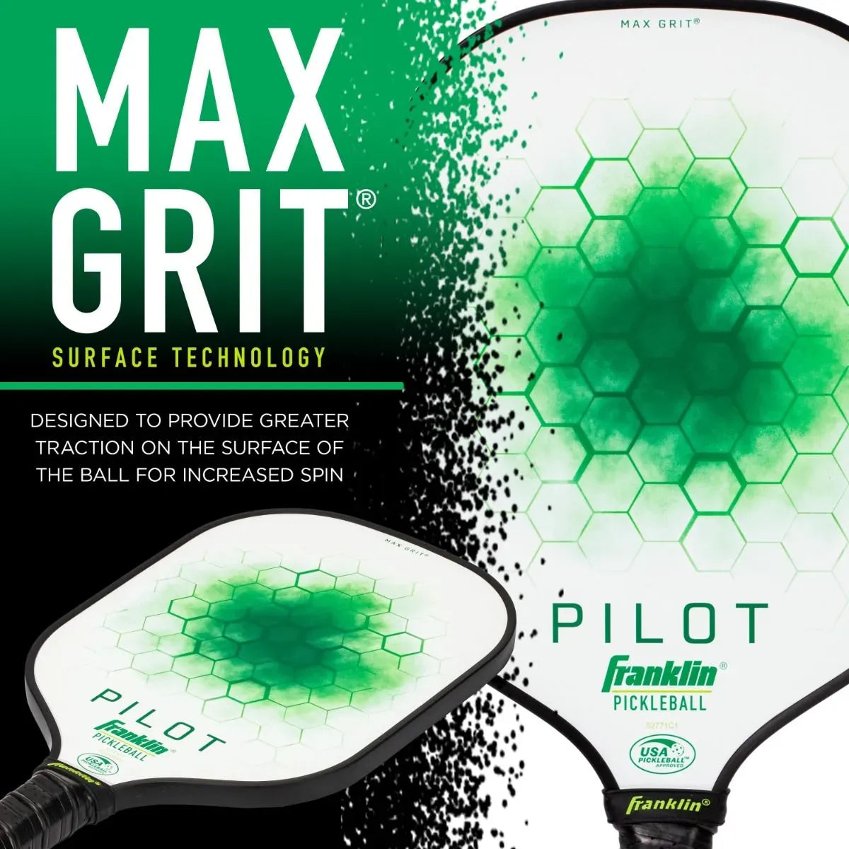 Pilot Series Fiberglass Paddle With Maxgrit