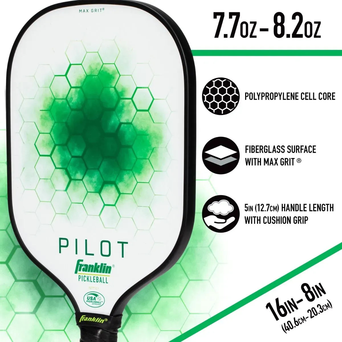 Pilot Series Fiberglass Paddle With Maxgrit