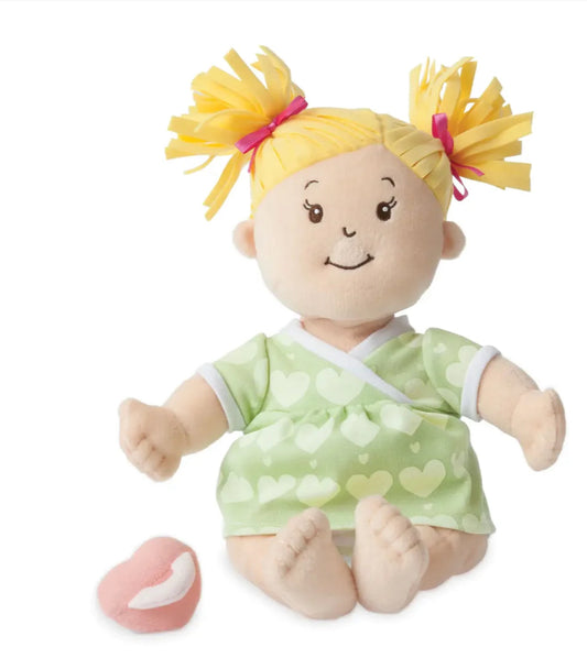Baby Stella Peach Doll with Blonde Hair, Exclusive Outfit, Packaged in a Beautifu Box, Perfect For Gifting Green