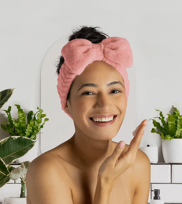 Lemon Lavender Take A Bow Ultra Plush Spa Headband