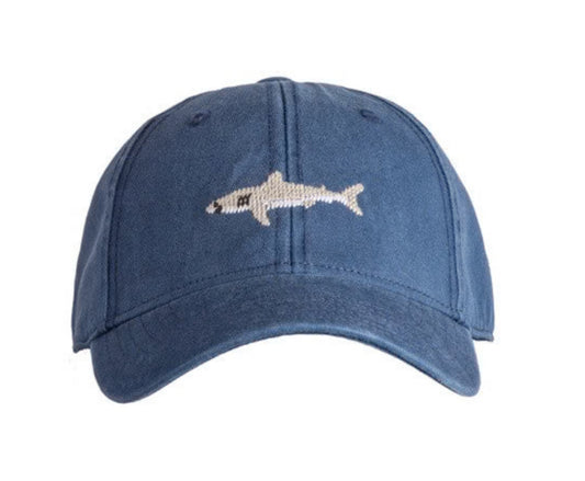 Great White Shark on Navy Baseball Hat