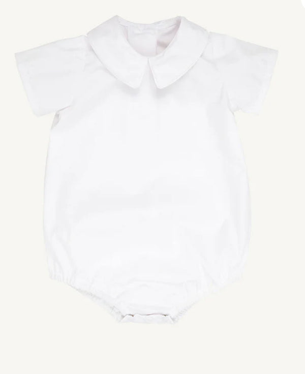 Peter Pan Collar Shirt & Onesie (Long Sleeve Broadcloth) White