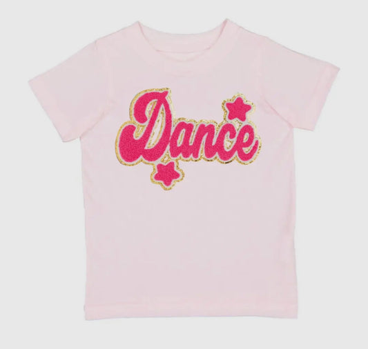 Dance Script Patch Short Sleeve Shirt - Kids Dance Tee