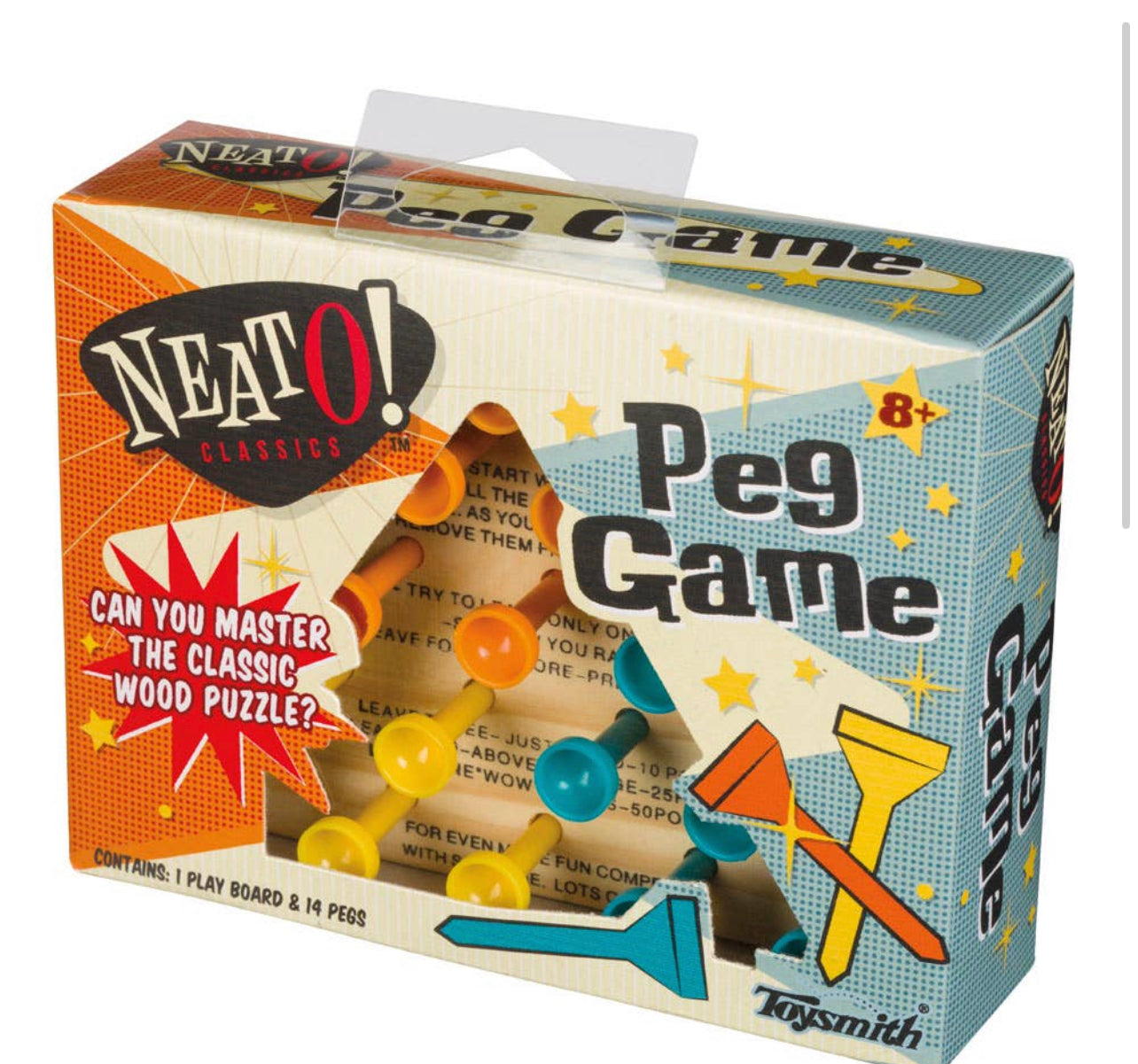 Neato! Classic Wooden Peg Game, Travel Size