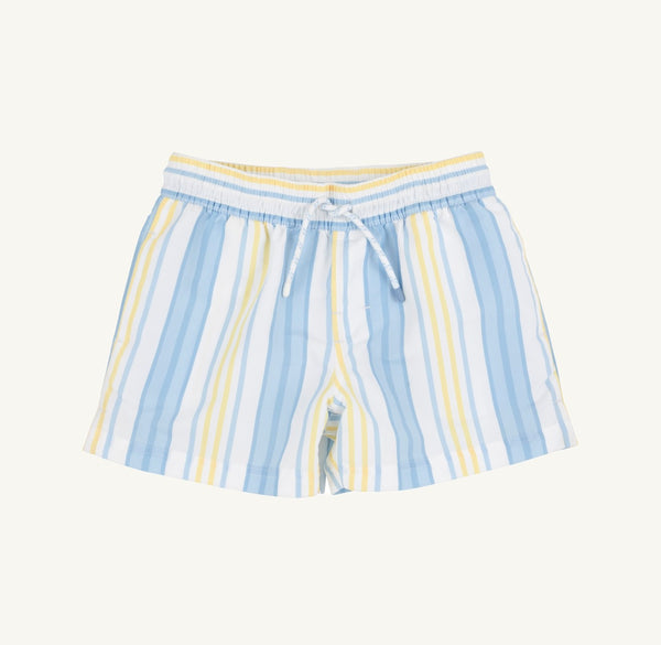 Tortola Swim Trunks-SoBro Stripe/ Worth Ave White