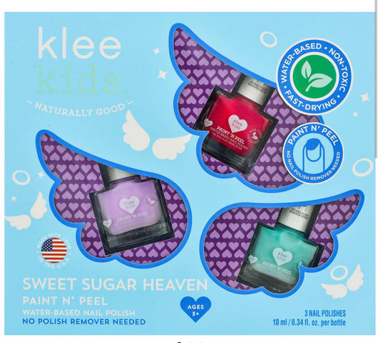 Sweet Sugar Heaven - Klee Kids Water-Based Nail Polish Set