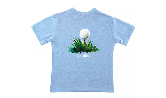 Logo Tee Golf on Heathered Blue