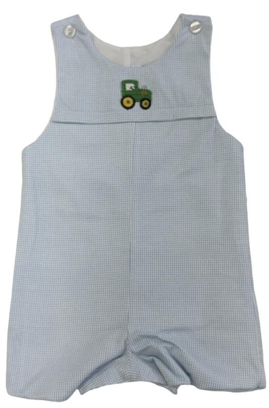 Tractor Blue Check Short Jon Jon